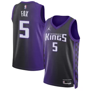 Versatile Pratico Robusto De'Aaron Fox Sacramento Kings Jordan Brand Unisex Swingman Jersey Statement Edition Purple