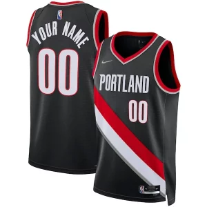 Lussuoso Portland Trail Blazers Nike 2021/22 Diamond Swingman Custom Jersey Icon Edition Black