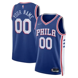 Splendido Philadelphia 76ers Nike 2021/22 Diamond Swingman Custom Jersey Icon Edition Royal