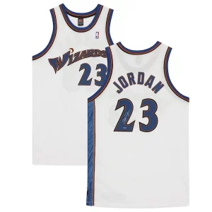 Attraente Robusto Michael Jordan Washington Wizards Authentic Autographed White Nike Jersey