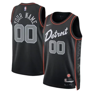 Pratico Detroit Pistons Nike Unisex 2023/24 Custom Swingman Jersey Black City Edition