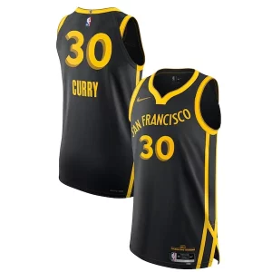 Attraente Bellissimo Nike Stephen Curry Golden State Warriors Authentic Jersey City Edition Black