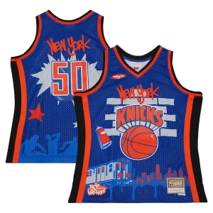Elegante Fantastico Prestigioso New York Knicks x Tats Cru Hardwood Classics Fashion Jersey Blue
