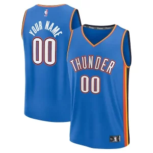 Resistente Cool Meraviglioso Oklahoma City Thunder Fast Break Custom Replica Jersey Icon Edition Blue
