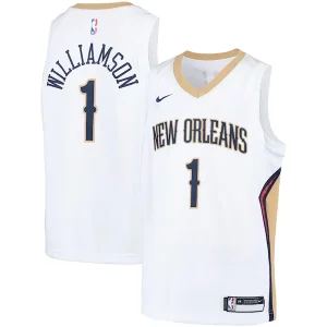 Fascinante Zion Williamson New Orleans Pelicans Nike Youth Swingman Player Jersey Association Edition White/Navy