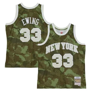 Accattivante Raffinato Patrick Ewing New York Knicks Hardwood Classics 1991/92 Ghost Green Swingman Jersey Camo
