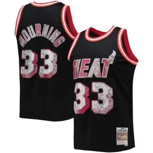 Comodo Alonzo Mourning Miami Heat 1996/97 Hardwood Classics NBA 75th Anniversary Diamond Swingman Jersey Black