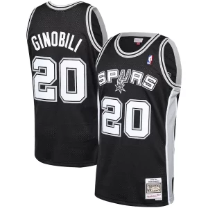 Gorgeous Manu Ginobili San Antonio Spurs 2002 03 Hardwood Classics Player Swingman Jersey Black