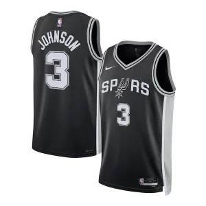 Raffinato Keldon Johnson San Antonio Spurs Nike Unisex Swingman Jersey Icon Edition Black/White