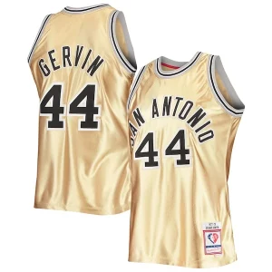 Robusto Delizioso Magnifico George Gervin San Antonio Spurs 75th Anniversary 1977/78 Hardwood Classics Swingman Jersey Gold