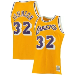 Comodo Magic Johnson Los Angeles Lakers 1984/85 Big & Tall Hardwood Classics Swingman Jersey Gold