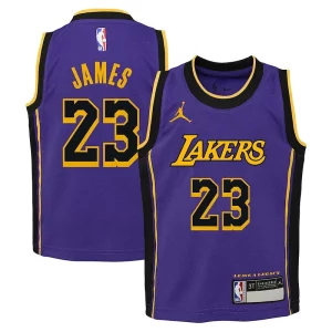 Ottimo Delizioso Cool LeBron James Los Angeles Lakers Jordan Brand Preschool 2022/23 Dri FIT Replica Jersey Statement Edition Purple