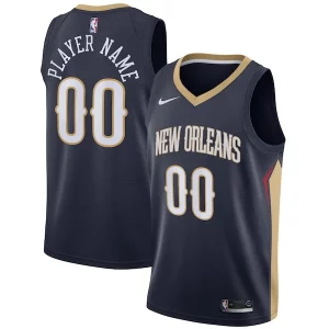Attraente New Orleans Pelicans Nike Swingman Custom Jersey Navy Icon Edition
