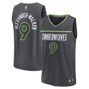 Gorgeous Splendido Robusto Nickeil Alexander Walker Minnesota Timberwolves Youth Fast Break Replica Player Jersey Statement Edition Black