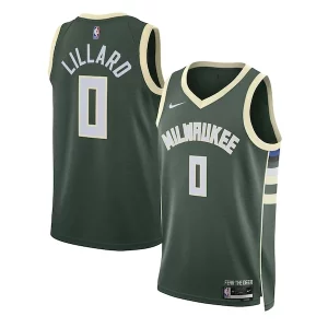 Gorgeous Raffinato Eccezionale Damian Lillard Milwaukee Bucks Nike Unisex Swingman Jersey Icon Edition Hunter Green