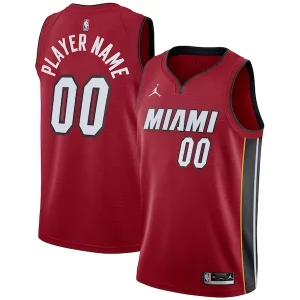Lussuoso Miami Heat Jordan Brand Swingman Custom Jersey Statement Edition Red