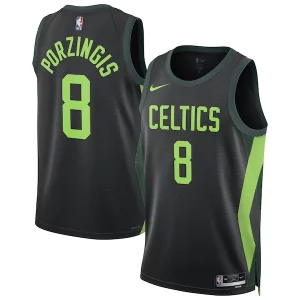 Sofisticato Kristaps Porzingis Boston Celtics Nike Unisex 2024/25 Swingman Player Jersey City Edition Black