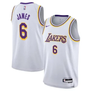 Accattivante Carino Incantevole LeBron James Los Angeles Lakers Nike Youth Swingman Jersey Association Edition White