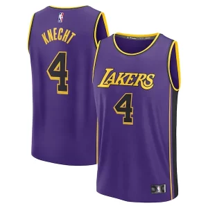 Fantastico Classico Resistente Dalton Knecht Los Angeles Lakers Fast Break Replica Player Jersey Statement Edition Purple