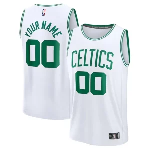 Ottimo Boston Celtics Fast Break Custom Jersey Association Edition White/Kelly Green/Black