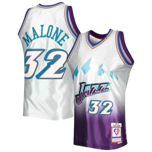Delizioso Karl Malone Utah Jazz 1996/97 Hardwood Classics 75th Anniversary Swingman Jersey Platinum
