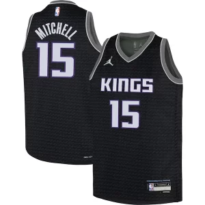 Incantevole Davion Mitchell Sacramento Kings Jordan Brand Youth Swingman Jersey Statement Edition Black