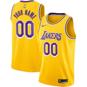 Sofisticato Trendy Los Angeles Lakers Nike Custom Swingman Jersey Gold Icon Edition