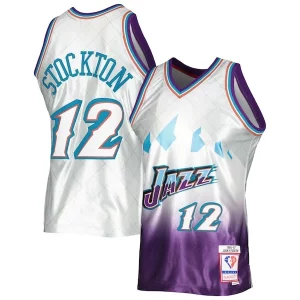 Comodo John Stockton Utah Jazz 1996/97 Hardwood Classics 75th Anniversary Swingman Jersey Platinum