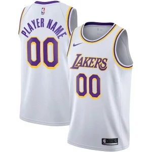 Pratico Accattivante Robusto Los Angeles Lakers Nike 2020/21 Swingman Custom Jersey Association Edition White