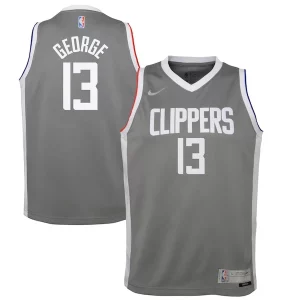 Classico Paul George LA Clippers Nike Youth 2020/21 Swingman Player Jersey Gray Earned Edition