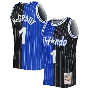 Fantastico Gorgeous Tracy McGrady Orlando Magic Hardwood Classics 2003/04 Split Swingman Jersey Blue/Black