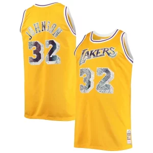 Pratico Magic Johnson Los Angeles Lakers Big & Tall 1984/85 NBA 75th Anniversary Diamond Swingman Jersey Gold