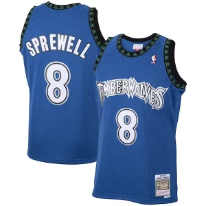 Carino Latrell Sprewell Minnesota Timberwolves 2001/02 Hardwood Classics Swingman Jersey Blue