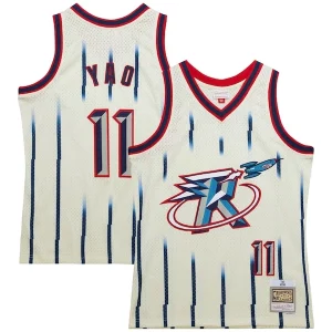 Pratico Eccezionale Stupendo Yao Ming Houston Rockets Chainstitch Swingman Jersey Cream