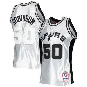 Moderno David Robinson San Antonio Spurs 1998/99 Hardwood Classics 75th Anniversary Swingman Jersey Platinum
