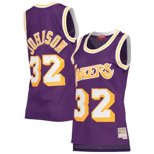 Fantastico Magnifico Moderno Magic Johnson Los Angeles Lakers Women's Hardwood Classics 1984/85 Swingman Jersey Purple