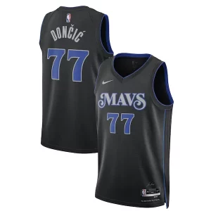 Duraturo Pratico Luka Dončić Dallas Mavericks Nike Unisex 2023/24 Swingman Jersey Black City Edition