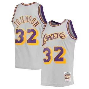Cool Delizioso Magic Johnson Los Angeles Lakers 1984 85 Hardwood Classics Reload 2.0 Throwback Swingman Jersey Gray