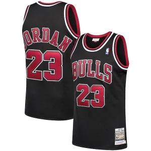 Comodo Michael Jordan Chicago Bulls 1997/98 Hardwood Classics Authentic Jersey Black/Scarlet/White